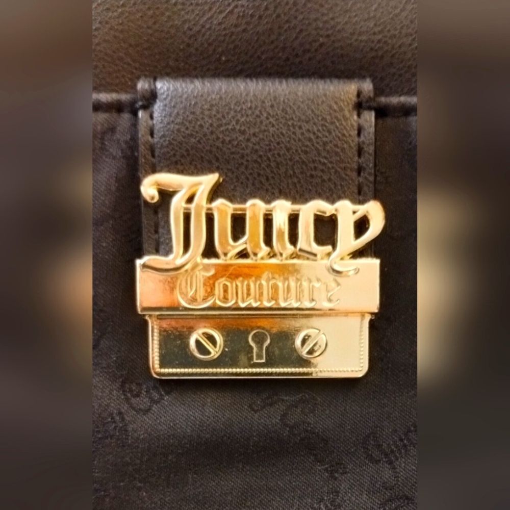 Juicy Couture Classic Black Bag w/Gold Accents - Picture 2 of 14